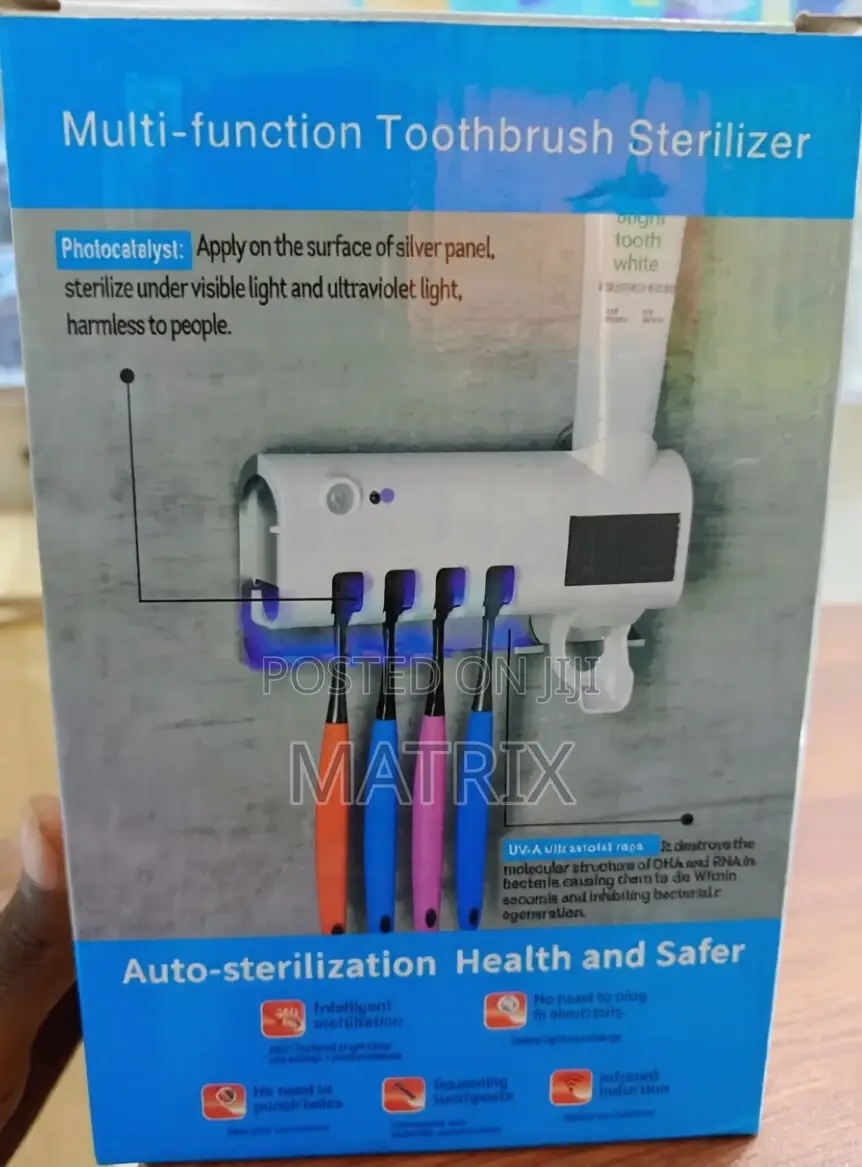 Toothbrush Holder Sterilizer Dispenser