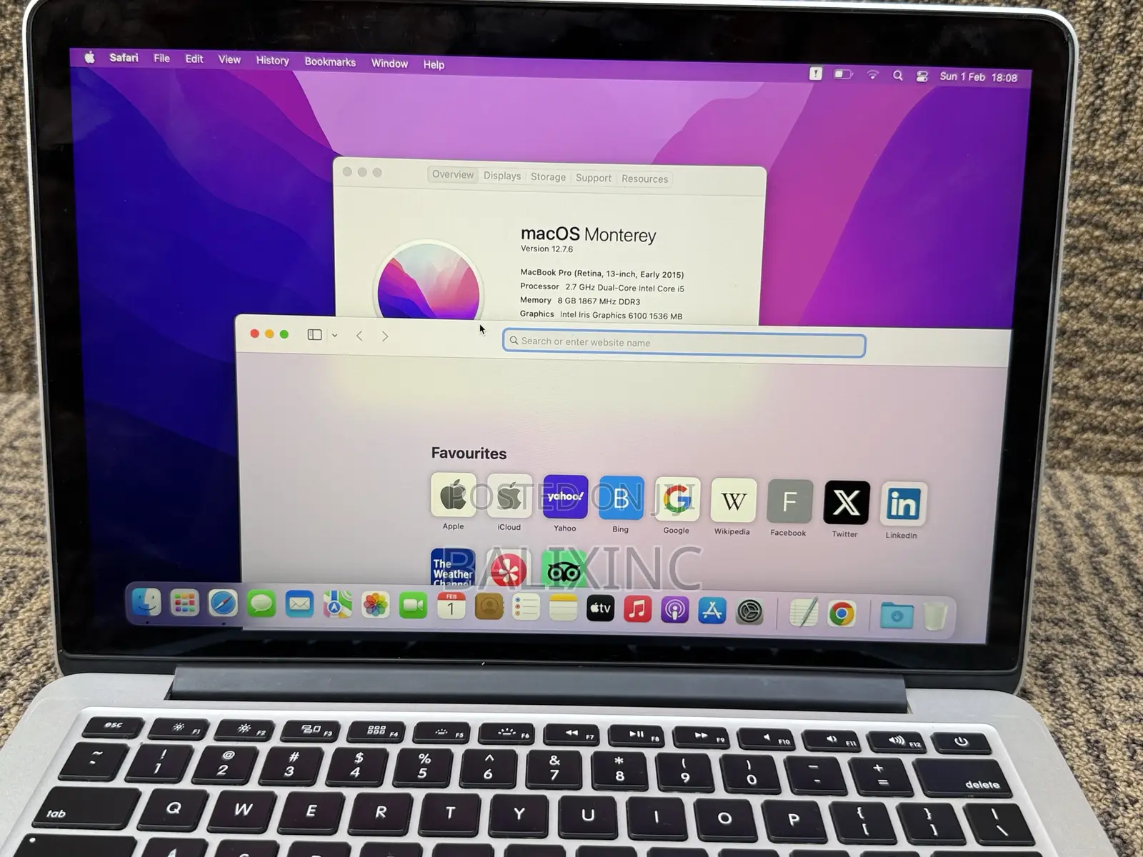 Laptop Apple MacBook Pro 2015 8GB Intel Core i5 SSD 256GB