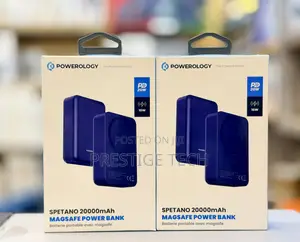 Powerology Spetano Magsafe Wireless Aluminium Power Bank 20000mah