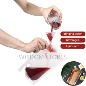 50 PCS Clear Drink Pouches Bags