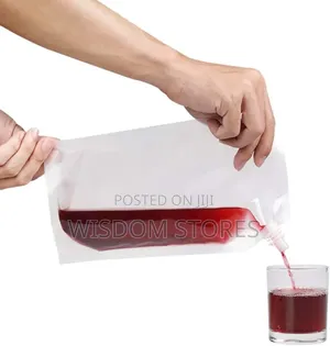 50 PCS Clear Drink Pouches Bags