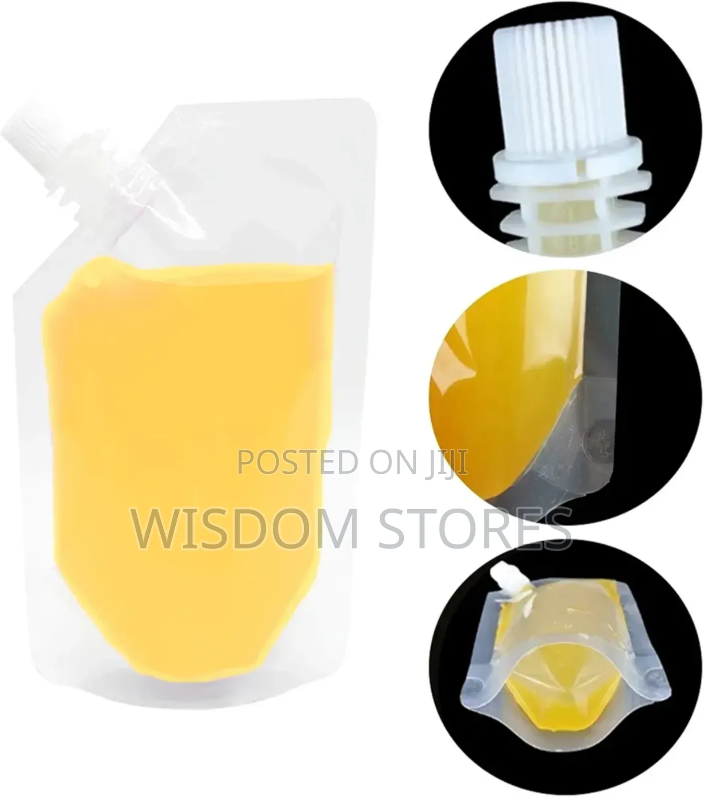 50 PCS Clear Drink Pouches Bags