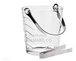Crystal Ice Bucket With Tongs