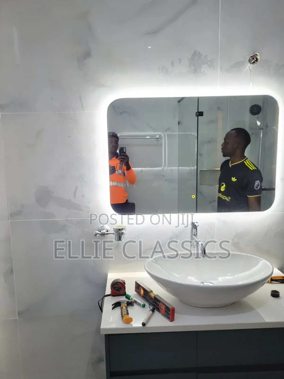 White Led Switch Mirror
