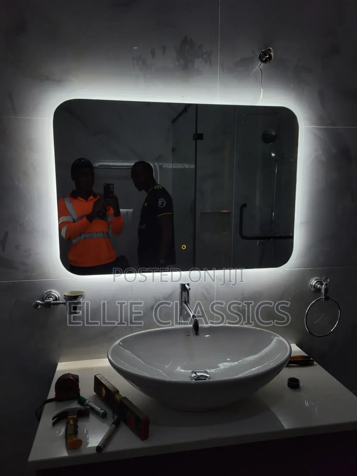 White Led Switch Mirror