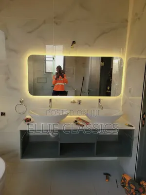 Warm Double Sink Mirror