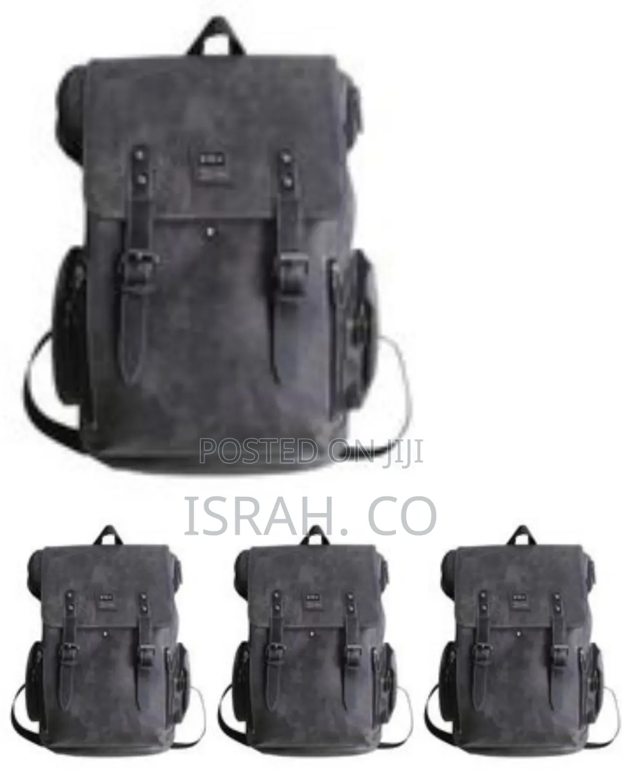 Vintage-Inspired Faux Leather Flap-Top Backpack