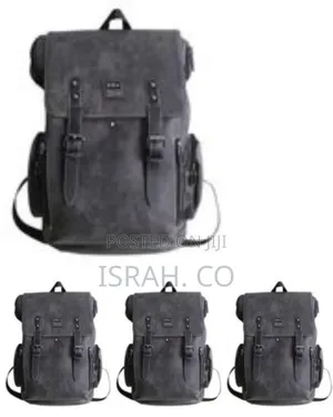 Vintage-Inspired Faux Leather Flap-Top Backpack