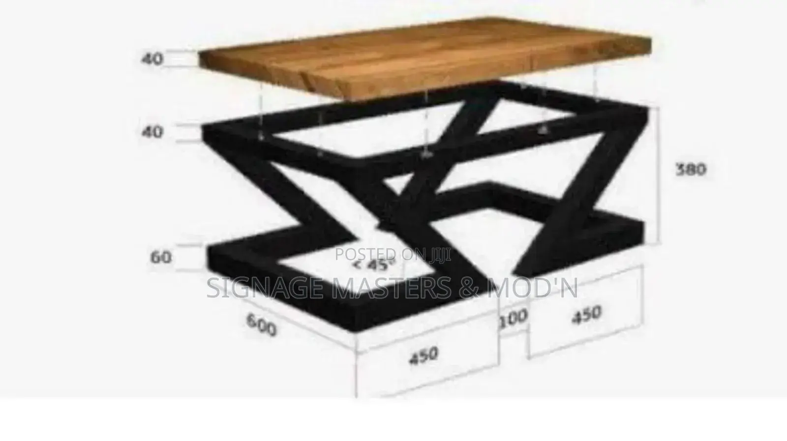 Double Z Industrial Coffee Table