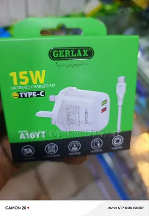 15w Gerlax Charger. C-C Charger and Adaptor