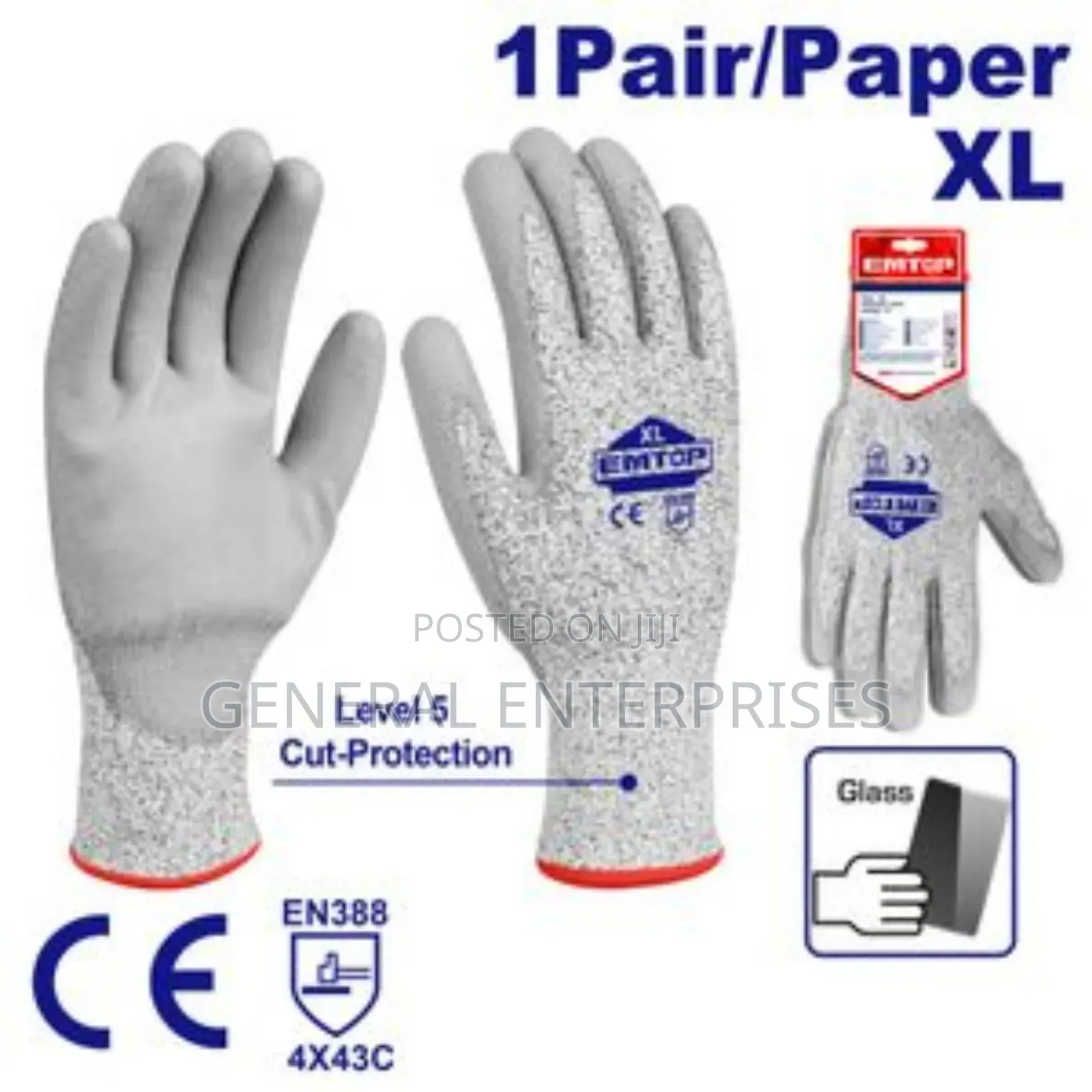 Emtop Level 5 Cut-resistant Gloves (Model Epgv0301).
