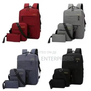 Mateamoda 3-in-1 Black Backpack Set Waterproof