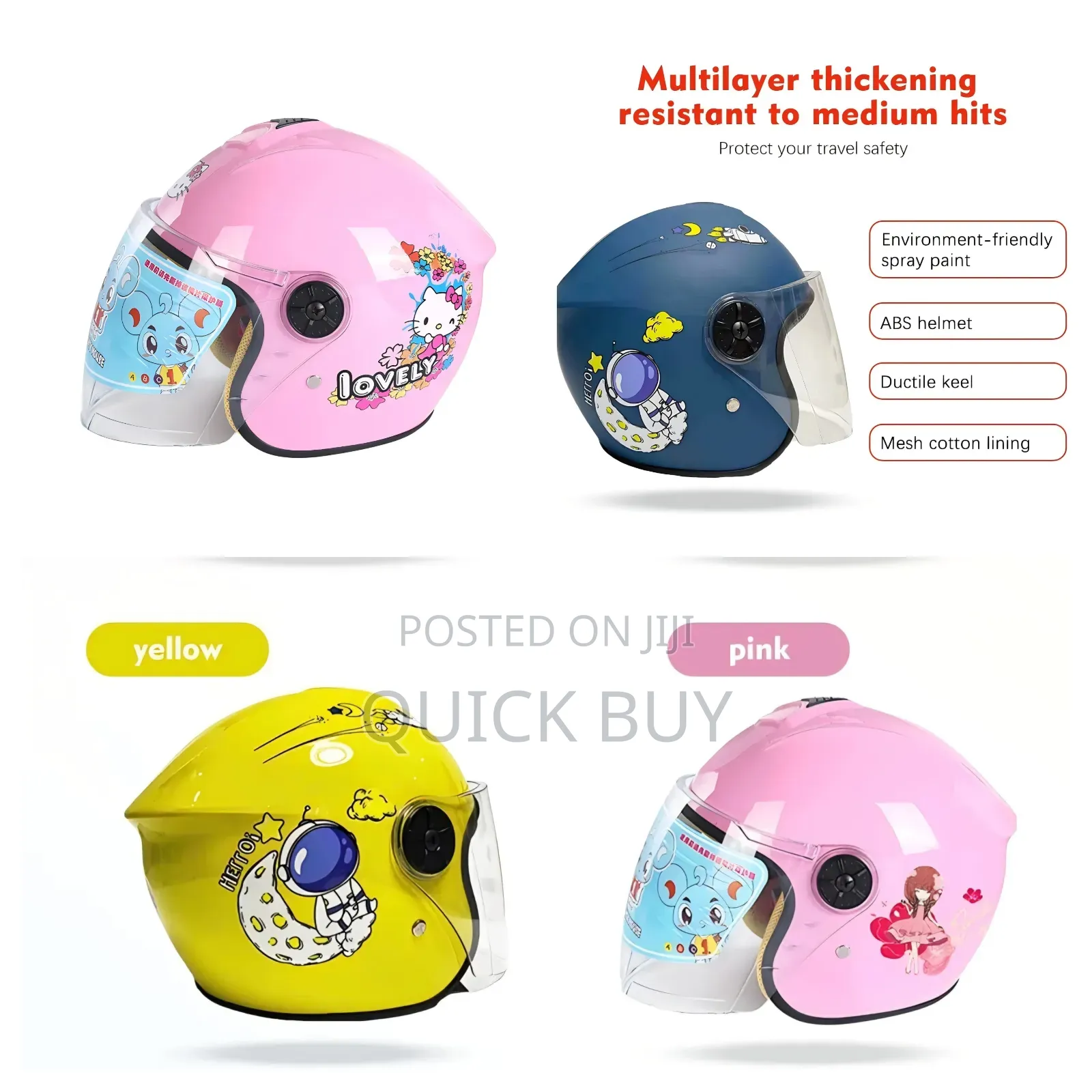 Open-face Kids' Motorcycle Or Scooter Helmet.