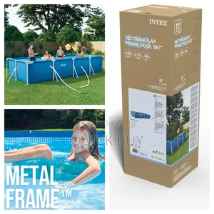 Intex 4.5 M X 2.2 M X 0.84 M Rectangular Frame Pool Set