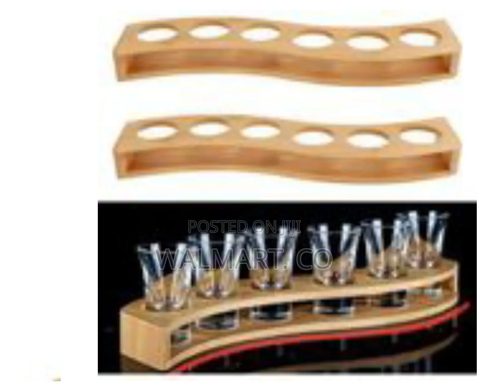 Wavy Wooden Serving Holder Display Tray
