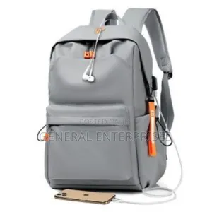 Grey, Water-Resistant Travel Laptop Backpack