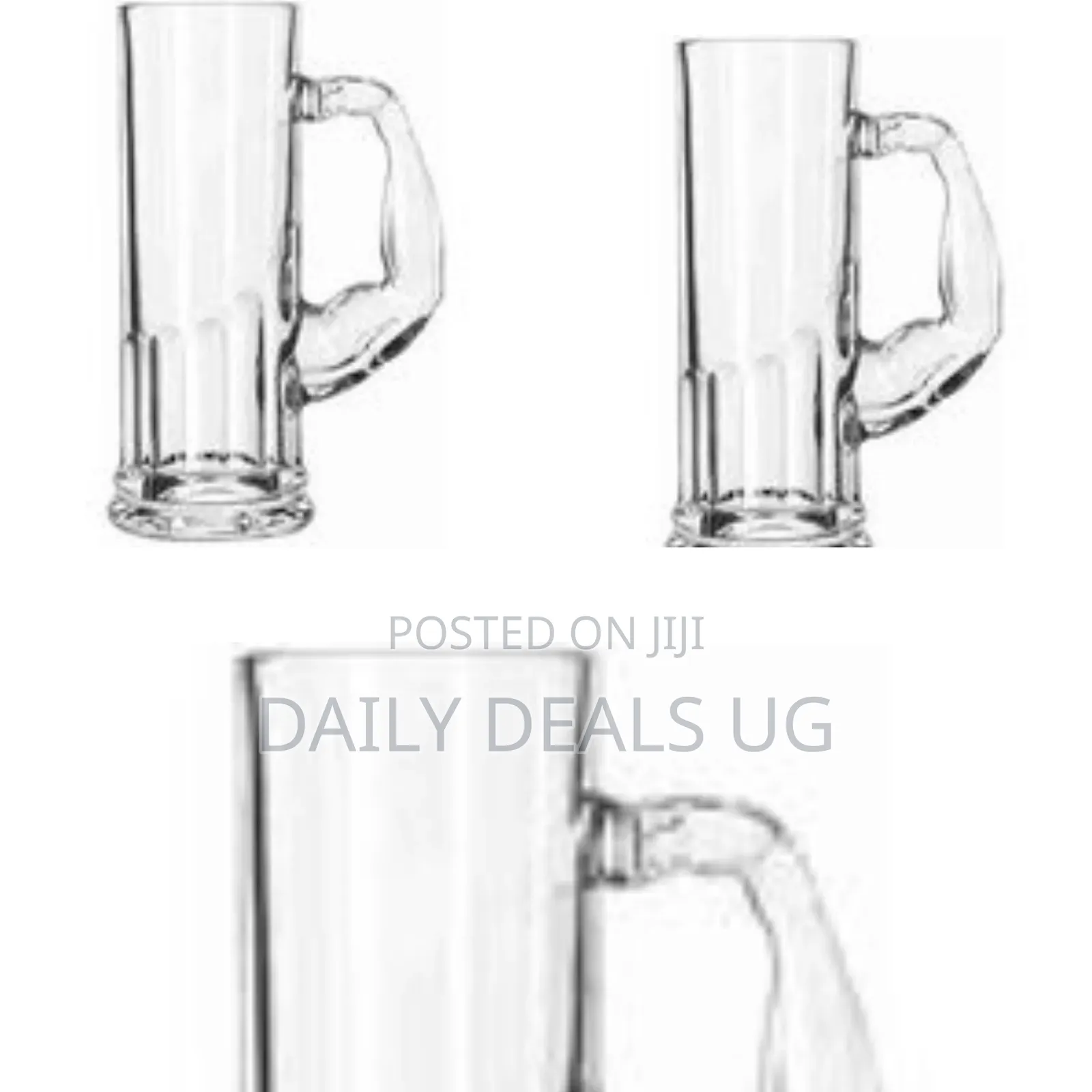 Glass Beer Mug Unique Biceps Muscle-Shaped Handle.