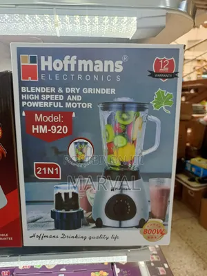 Hoffmans Hm-920. Blender Dry Grinder - Silver/Black