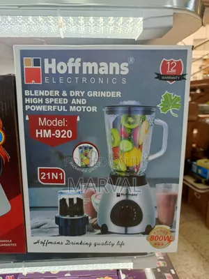 Hoffmans Hm-920. Blender Dry Grinder - Silver/Black