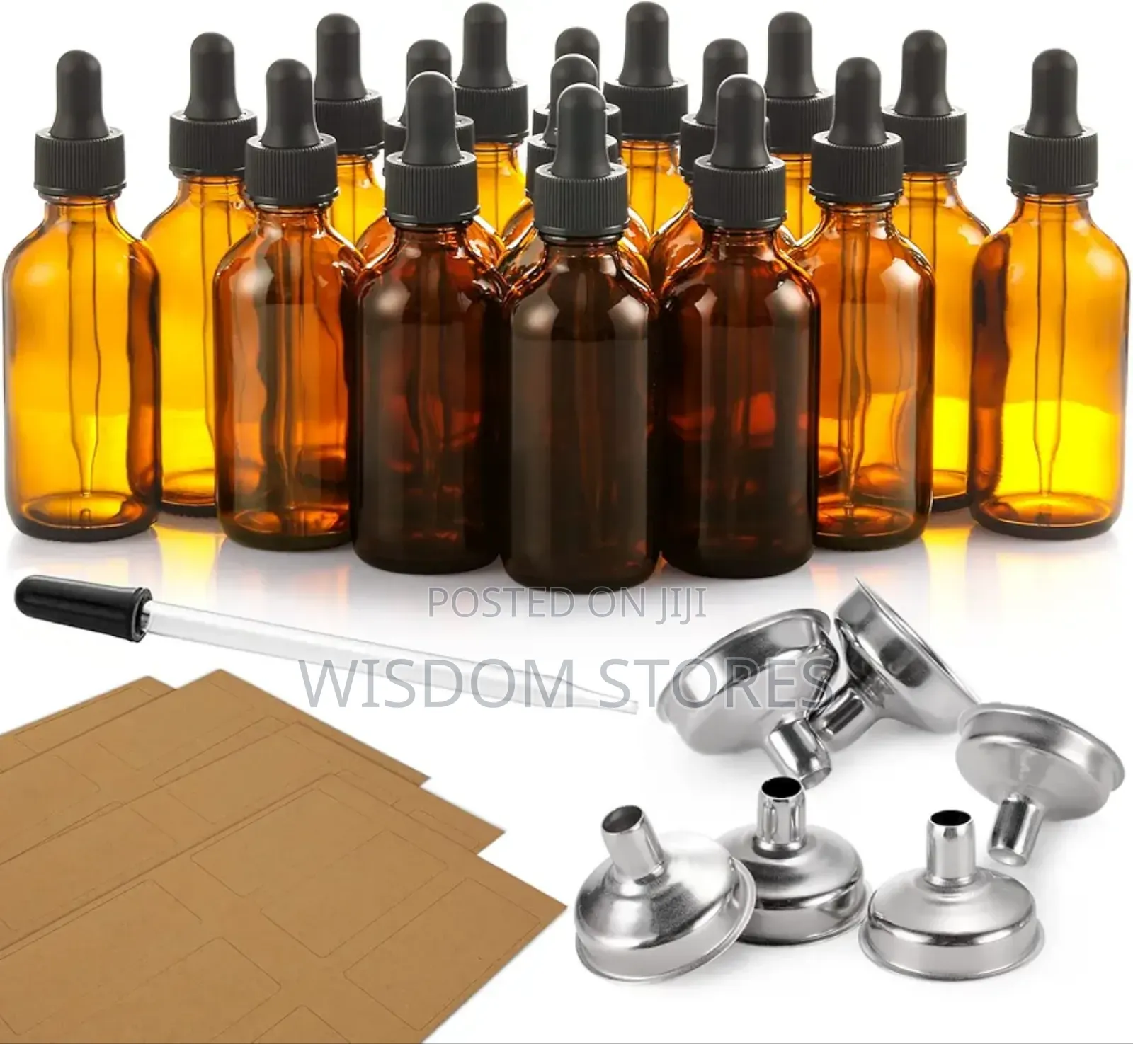 12pcs Amber Glass Dropper Bottle.