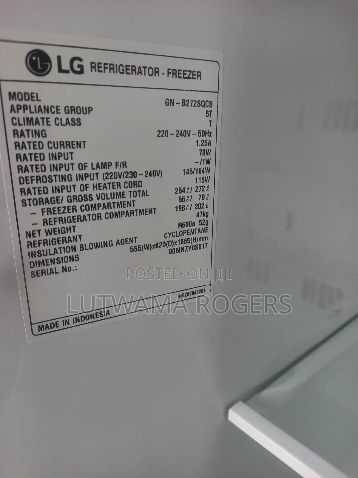 Lg Smart Inverter 272ltrs