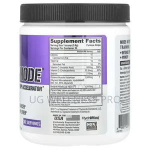 Preworkout Pumpmode Non-Stimulant Pump Accelerator, Furious Grape 174g