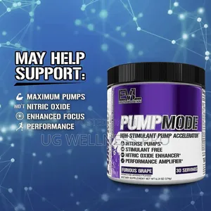 Preworkout Pumpmode Non-Stimulant Pump Accelerator, Furious Grape 174g