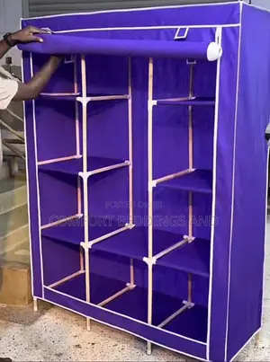 Three Column Wooden Closet Purple 140000