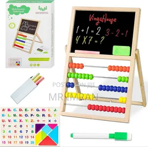 Tomtoys Double-Sided Wooden Abacus Drawing Board.