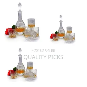 Elegant Glass Spirits Decanter and Tumbler Set