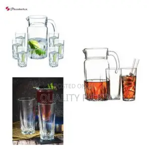 Luminarc 7 Piece Karat Lord Lady Diamond Cut Drinkware Set