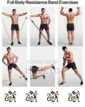York 11 Piece Fitness Exercise Resistance Band Belt