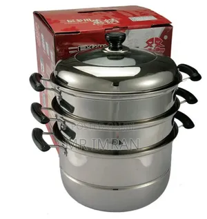 Stainless Steel 3-Layer Steamer Pot.