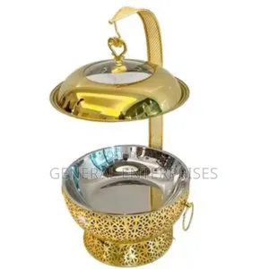 Round Stainless Steel Cheffing Dish