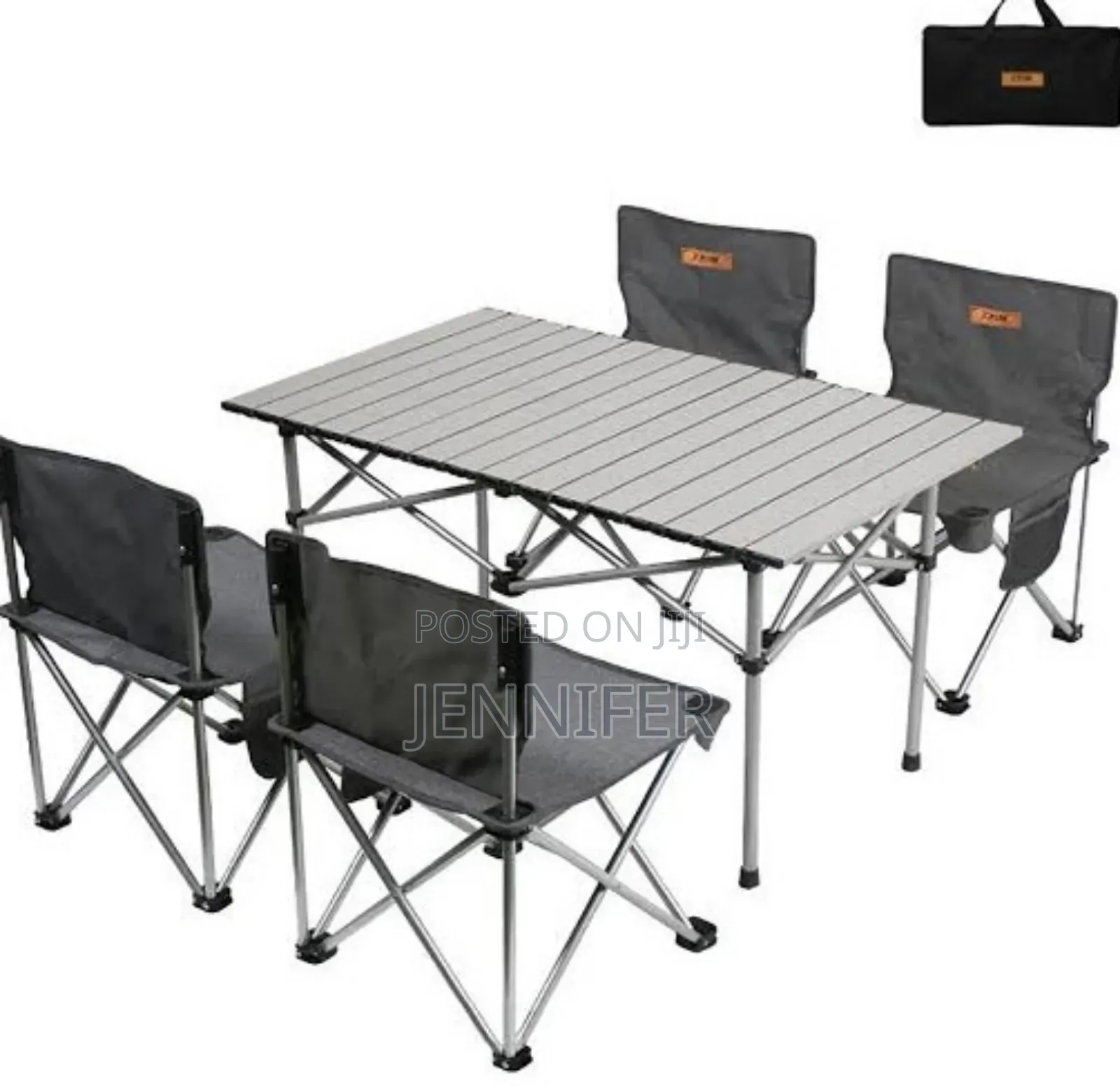 5pcs Portable Foldable Table and 4 Chairs Set