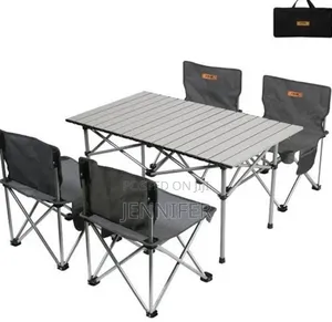 5pcs Portable Foldable Table and 4 Chairs Set
