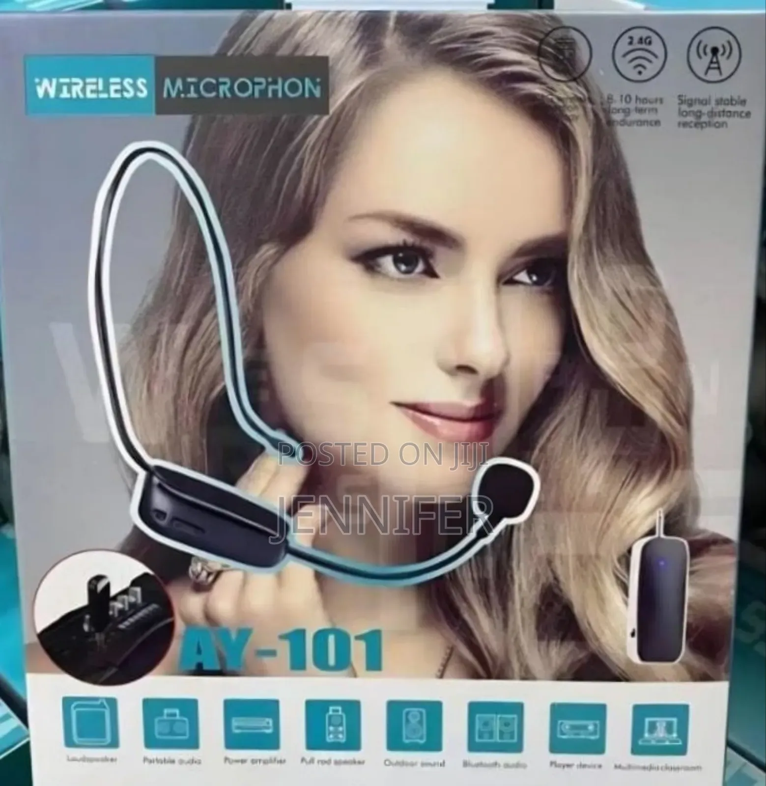 Rechargeable Wireless Headset Microphone