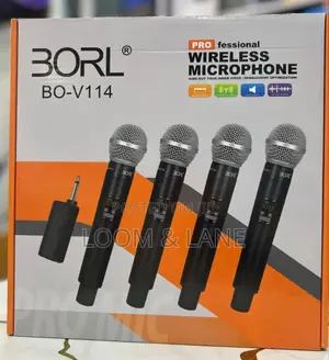 Borl Proffetional Wireless Microphone 4 in 1