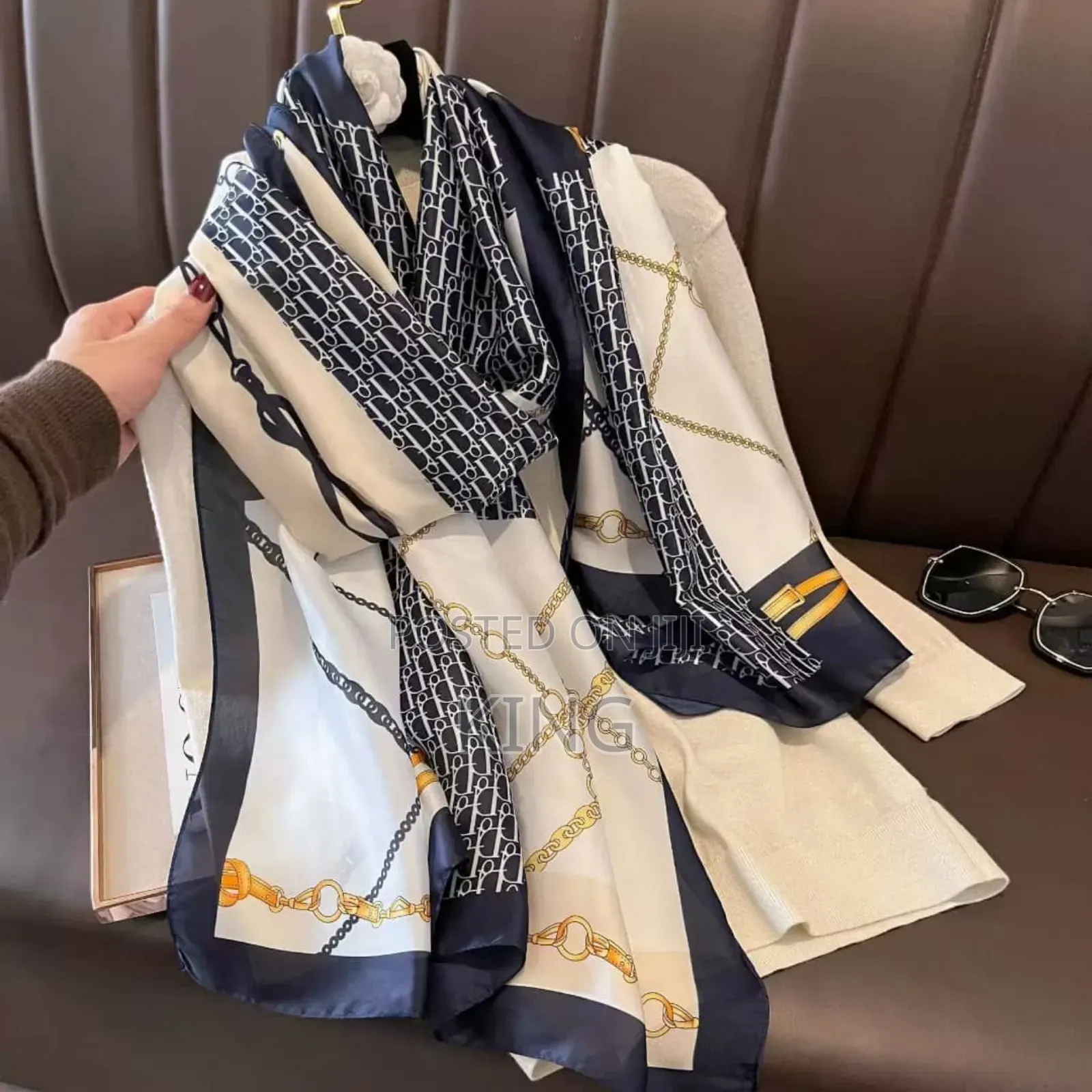 Women's Silk Scarf. Designer Labels
