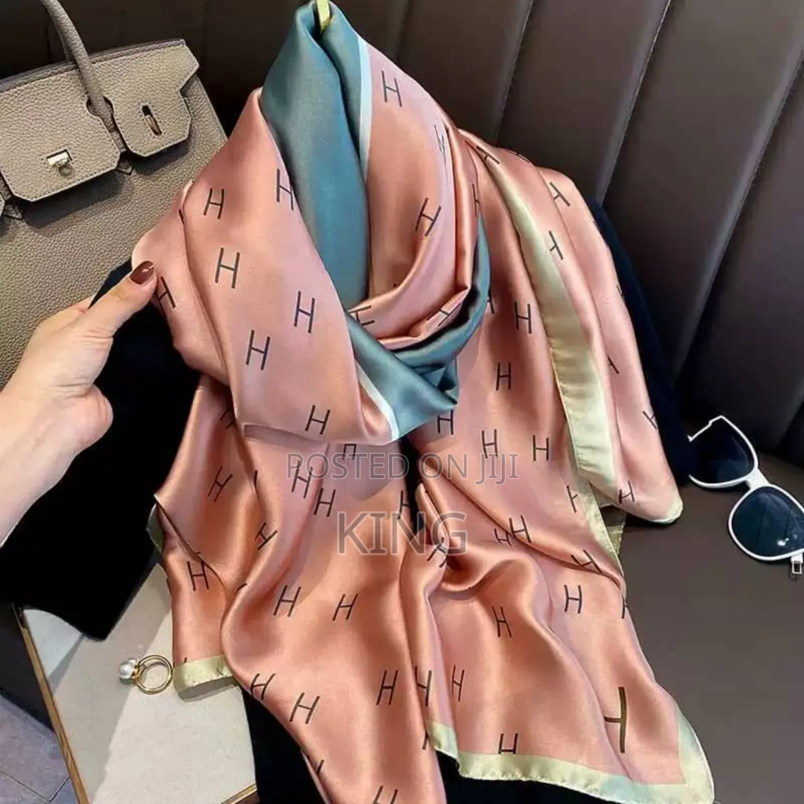 Women's Silk Scarf. Designer Labels