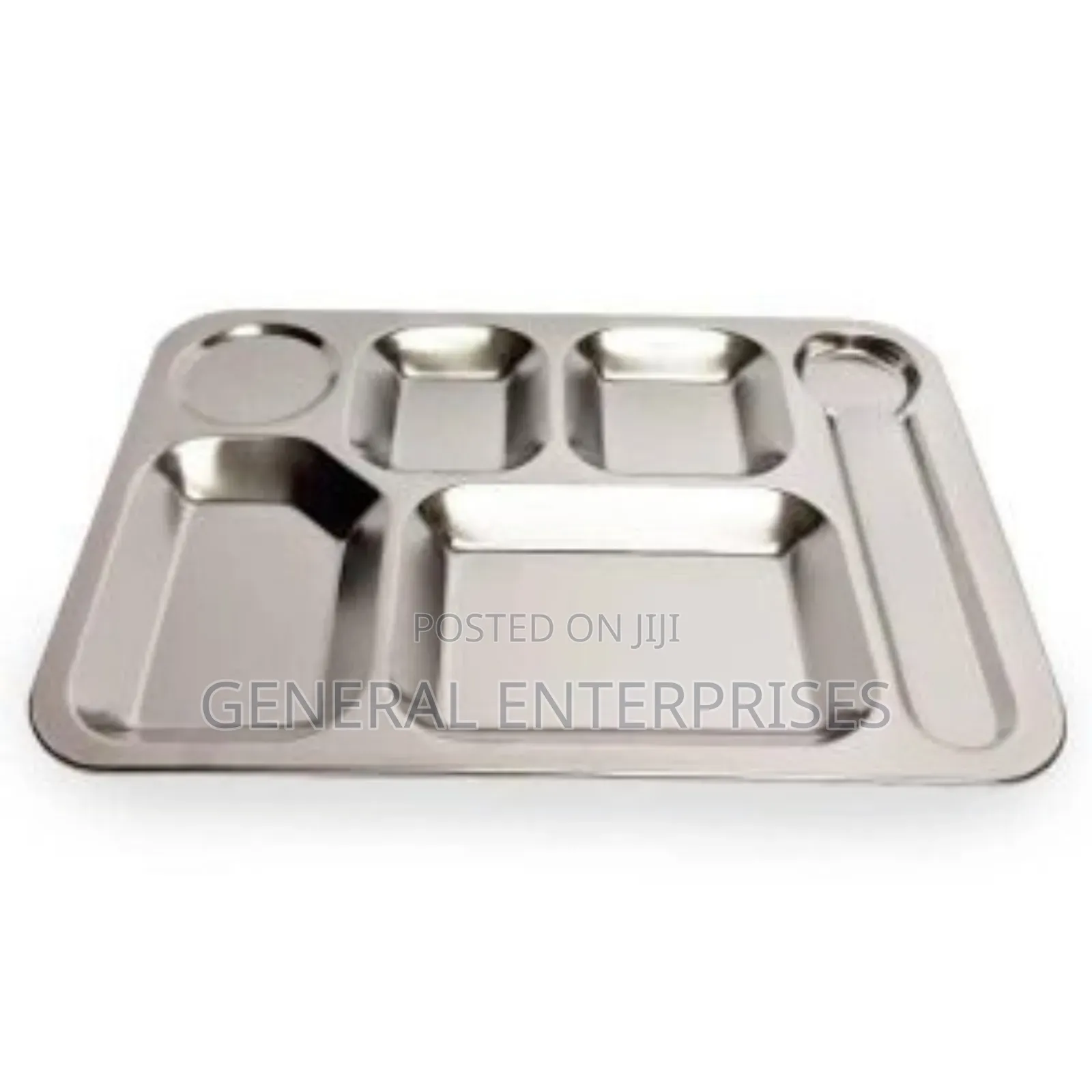 Stainless Steel Rectangular Divided Dinner Plate