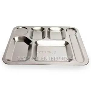 Stainless Steel Rectangular Divided Dinner Plate