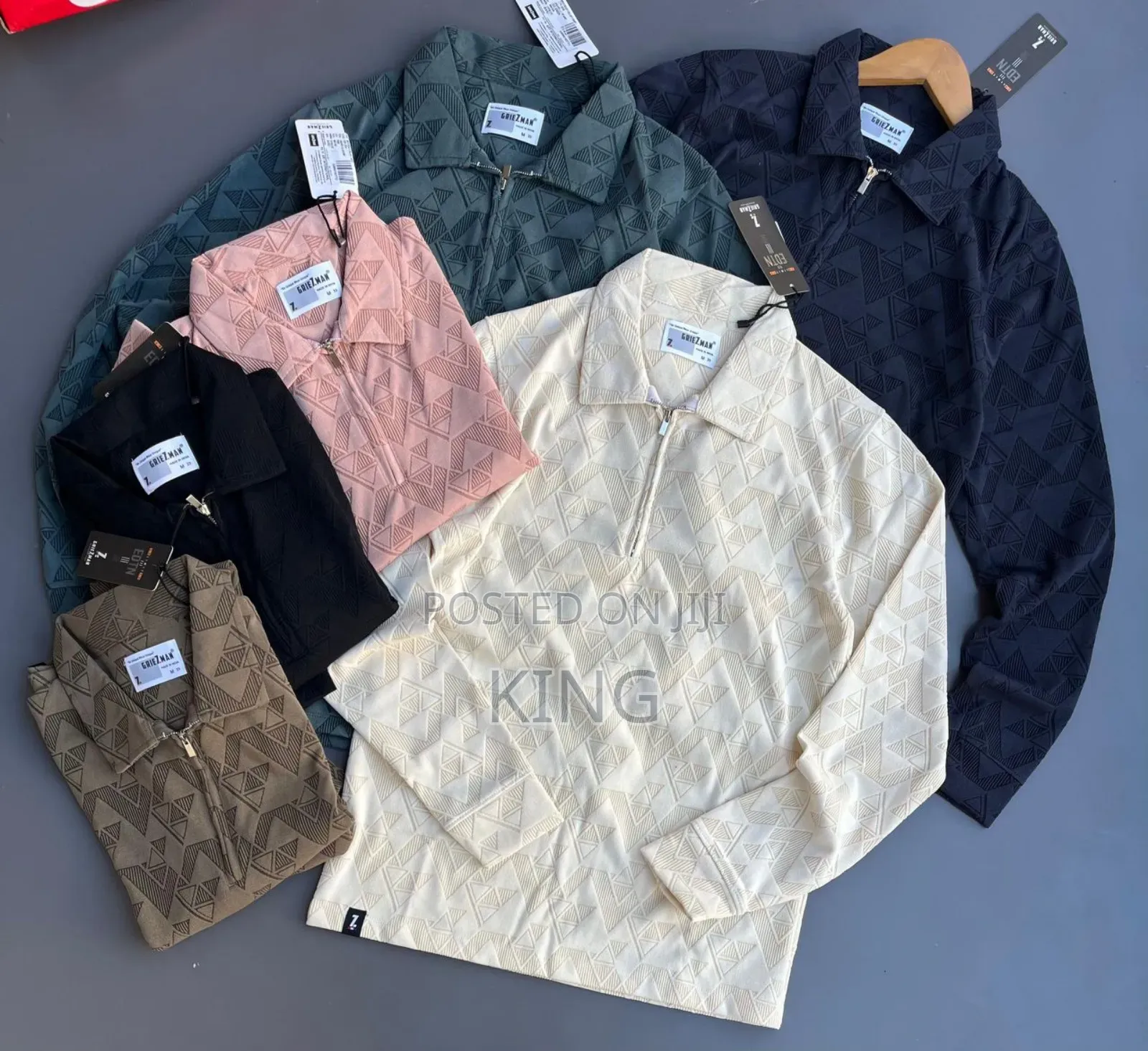 Pattern Print Quarter Zip