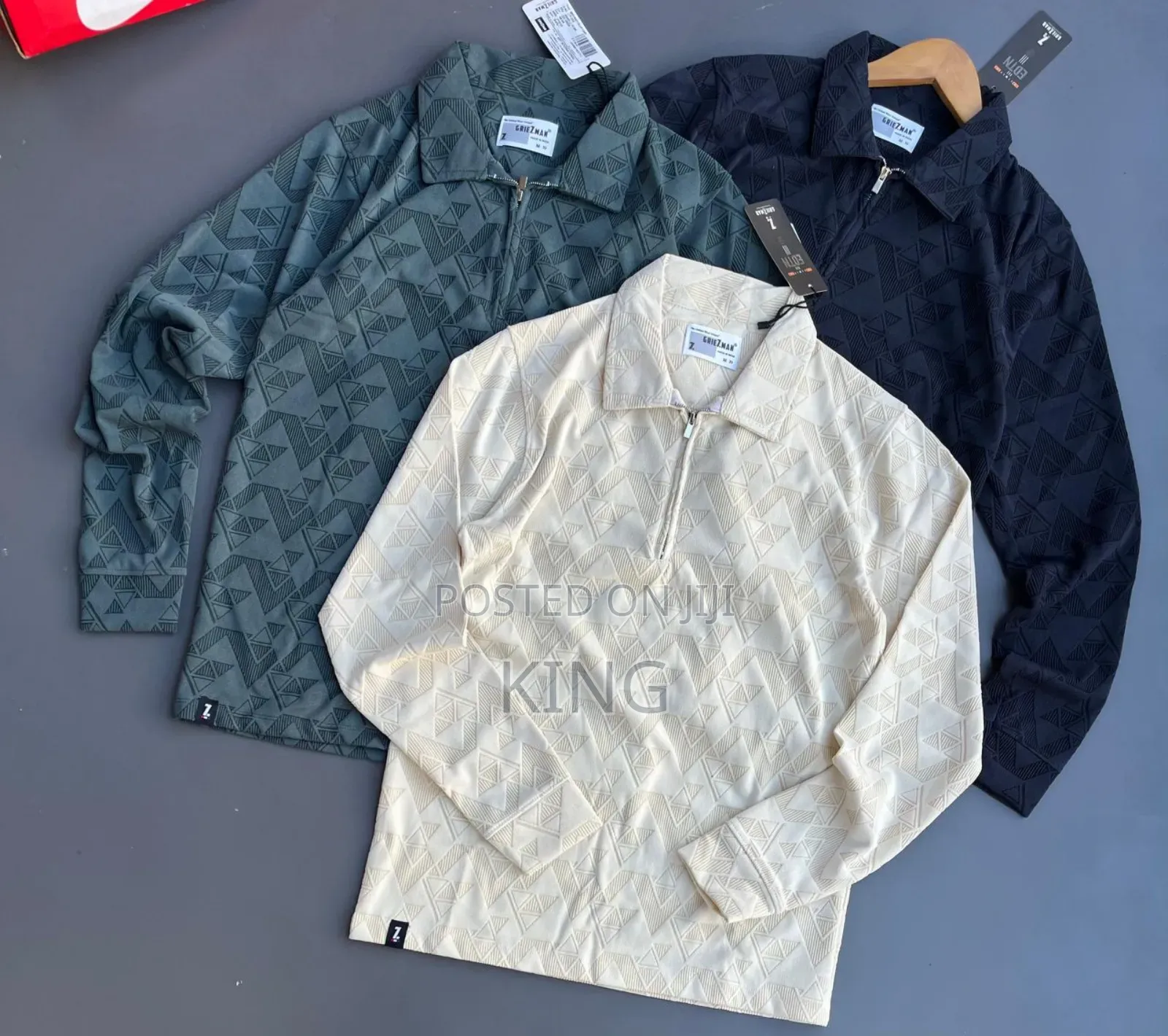 Pattern Print Quarter Zip