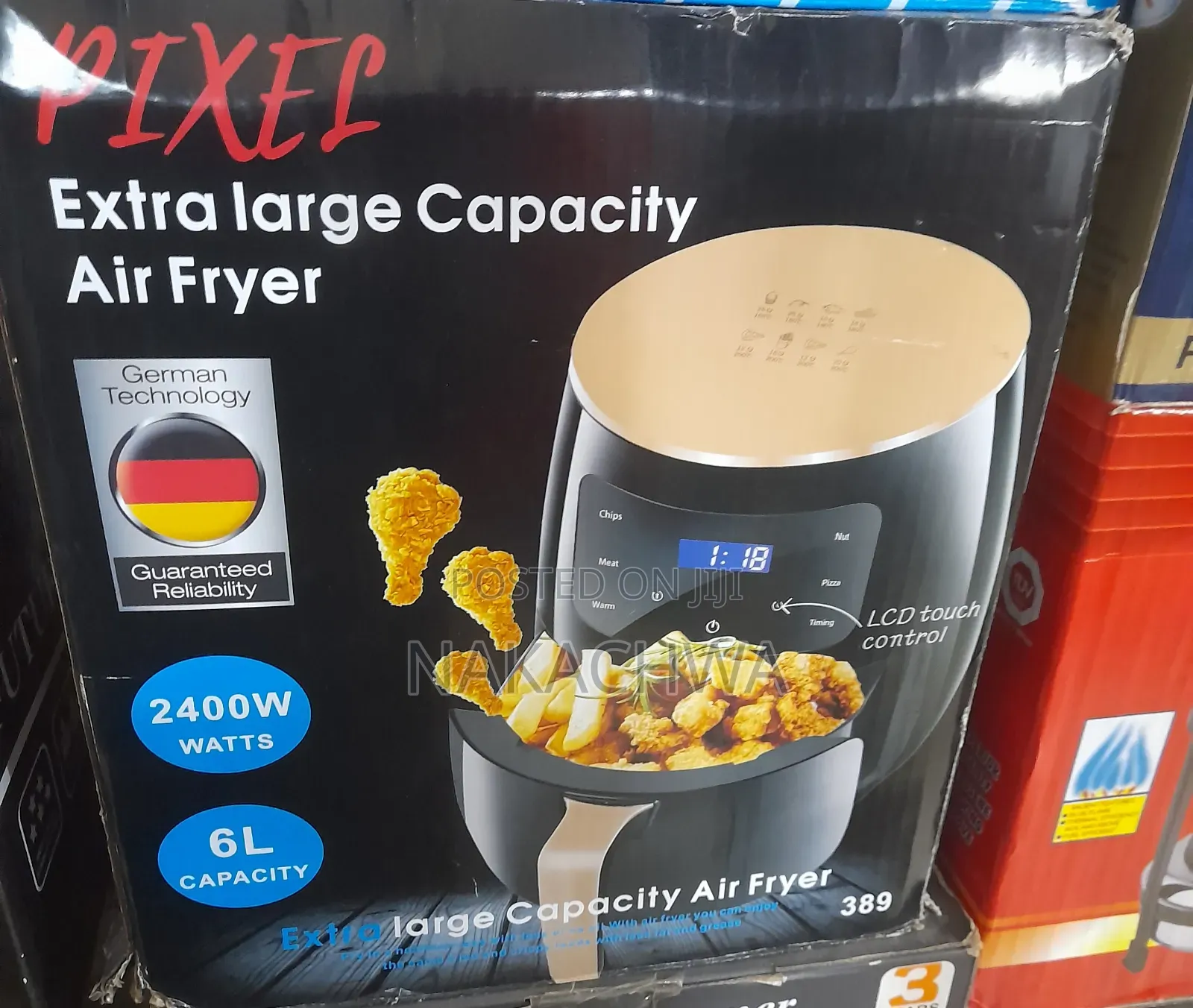 Pixel 6litres Extra Large Capacity Air Fryer