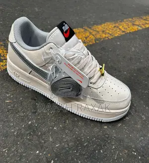 New Classic Beige/Grey Nike Air Force 1 Low Top Sneakers