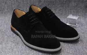 Original Men’S Classic Billionaire Black Suede Oxford Derby Shoes