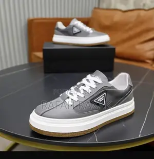 Original Classic Men’S Grey Prada Casual Luxury Sneakers