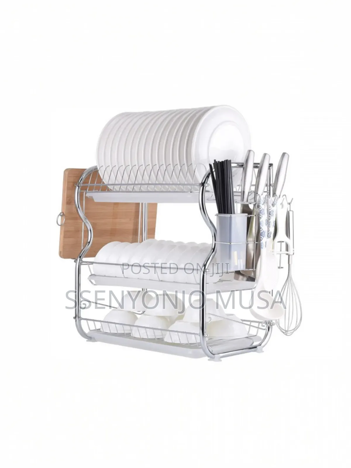 Wefun 3-Tier Dish Drainer | Dish Dryer for Plates, Cutlery.