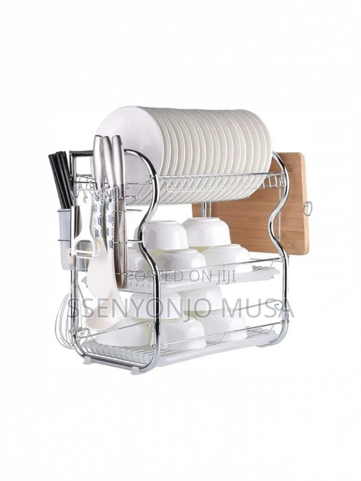 Wefun 3-Tier Dish Drainer | Dish Dryer for Plates, Cutlery.